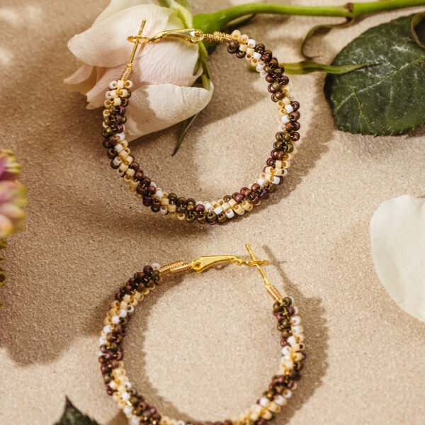 Daphne Beaded Hoop Earrings