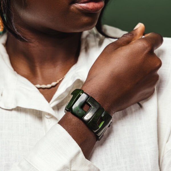 Emerald Green Geometric Bracelet